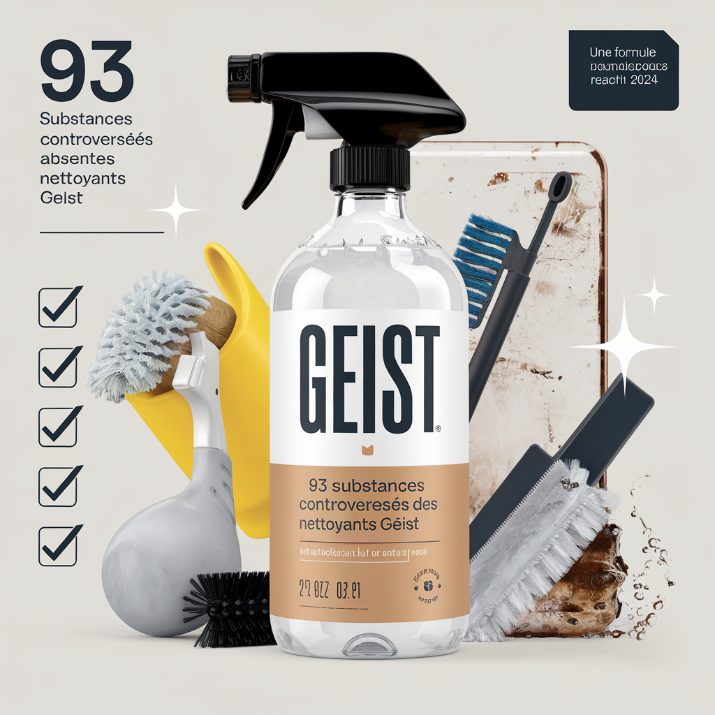 93 substances controversées absentes des nettoyants Geist : une formule conforme aux normes REACH 2024